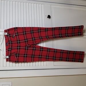Girls Plaid Jeggings